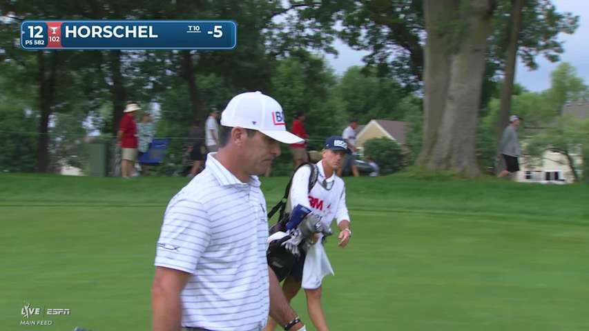 Billy Horschel gets up-and-down from 81 feet for birdie on No. 12 at 3M Open