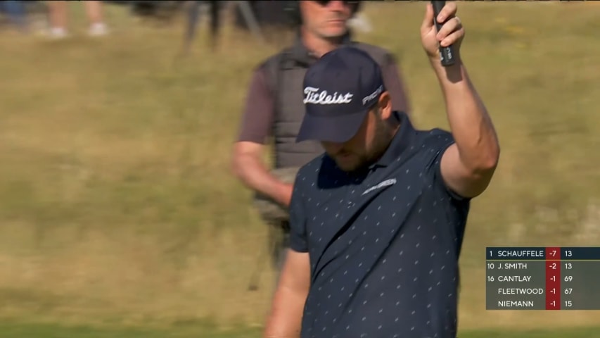 Jordan L Smith holes downhill 48-foot birdie putt at Genesis Scottish Open