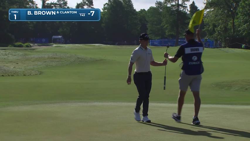 Brown/Clanton makes birdie on No. 10 at Zurich Classic