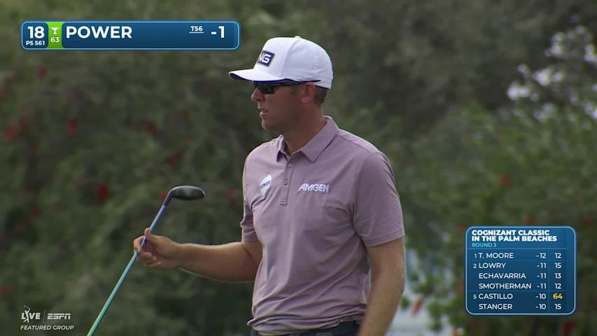 Seamus Power sinks 8-foot birdie putt on No. 18 at Cognizant Classic