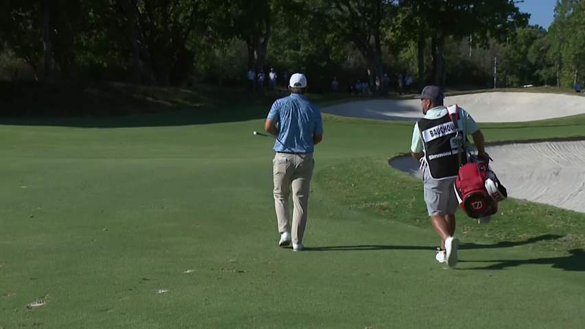 Zach Bauchou makes birdie on No. 17 at Simmons Bank Open