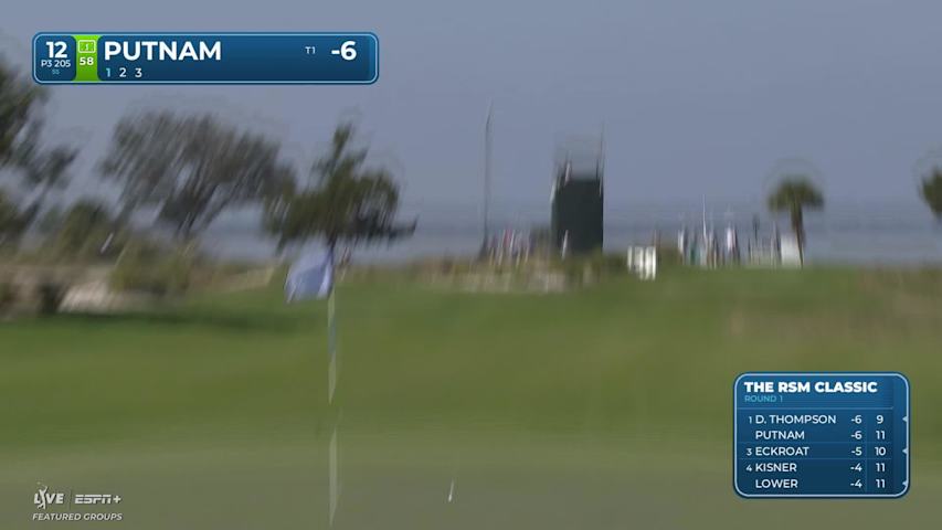 Andrew Putnam hits 203-yard tee shot to 8 feet, sets up birdie on No. 12 at The RSM Classic