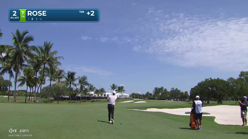 Justin Rose's 148-yard approach sets up birdie on No. 2 at Cadillac