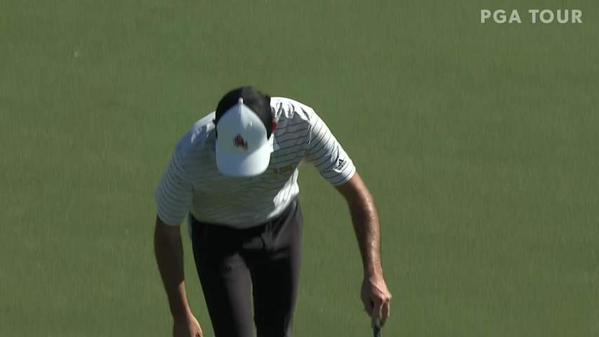 Cameron Sisk sinks a 26-foot birdie putt at Houston Open