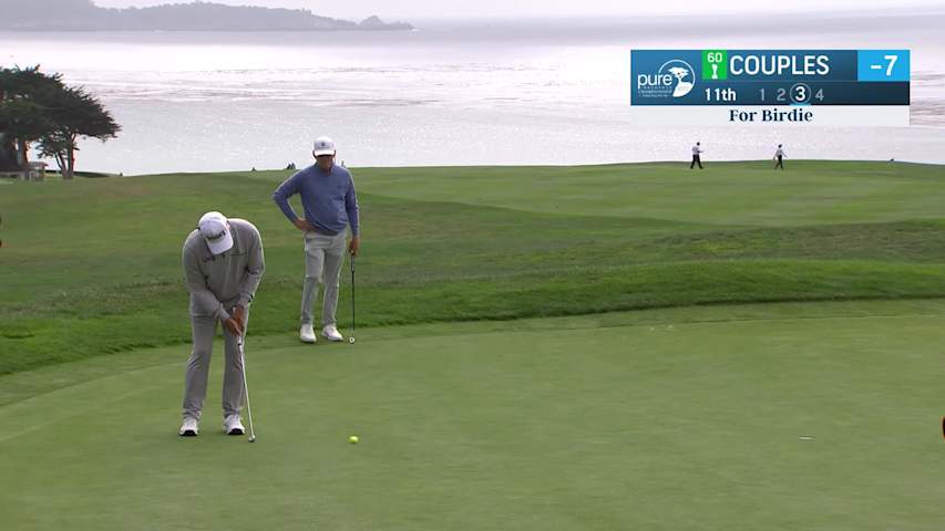 Fred Couples makes birdie on No. 11 at PURE Insurance Championship
