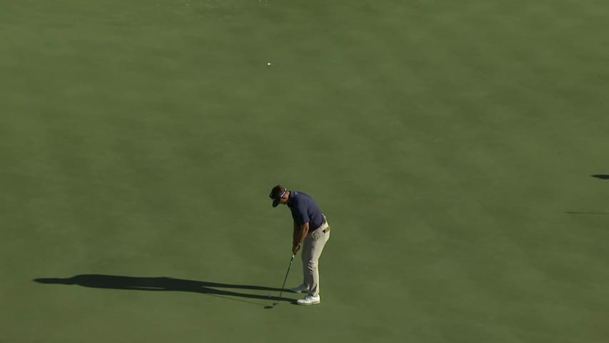 Hank Lebioda sinks 35-foot birdie putt on No. 16 at Bank of Utah