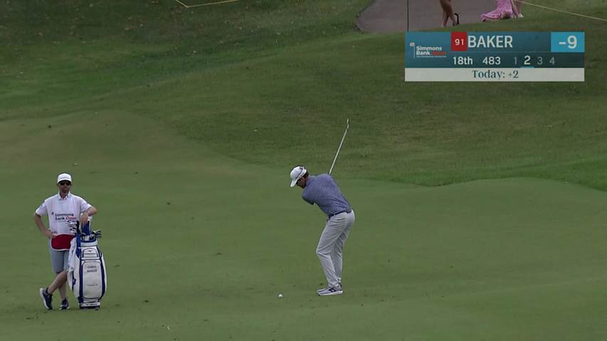 Chris Baker throws a dart to set up birdie at Simmons Bank Open