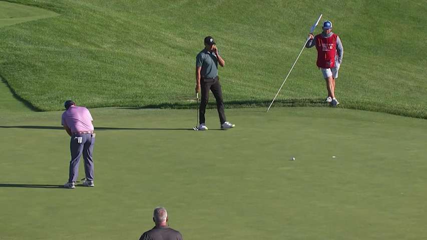 Mitchell Meissner makes birdie putt on No. 18 at Korn Ferry Tour Champ