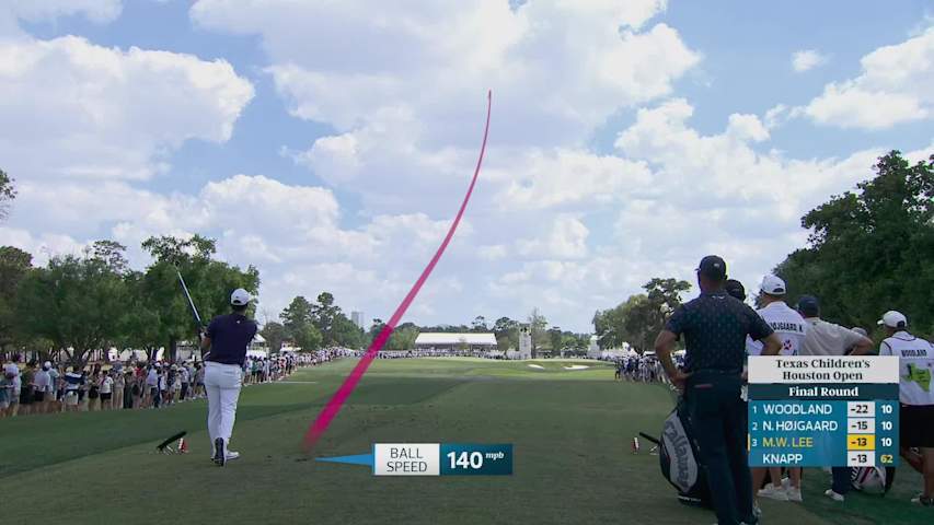 Min Woo Lee pours in 23-foot birdie putt on No. 11 at Texas Children's