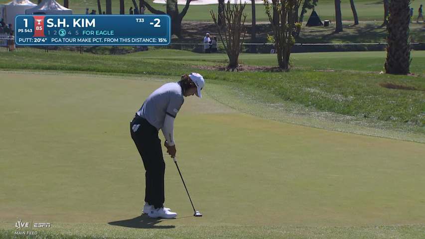 S.H. Kim sinks 20-foot eagle putt on No. 1 at Valspar