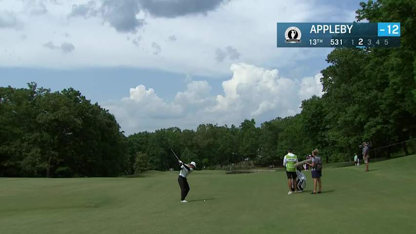 Stuart Appleby makes birdie on No. 13 at Tradition