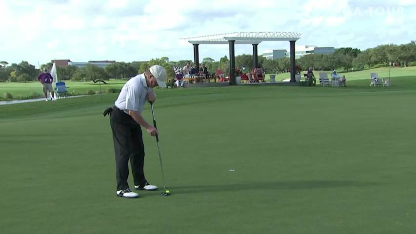Tom Kite birdies No. 18 in Round 3 at TimberTech