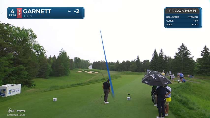 Brice Garnett sinks 18-foot putt for birdie on No. 4 at RBC Canadian