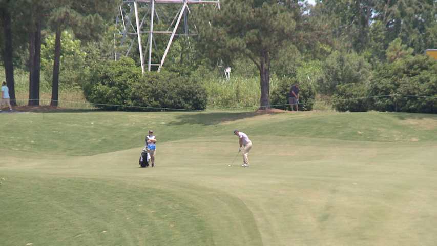Andres Gonzales approach from 217 yards for Shot of the Day
