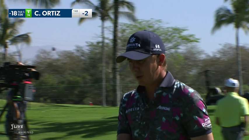 Carlos Ortiz makes birdie on No. 18 at Mexico Open