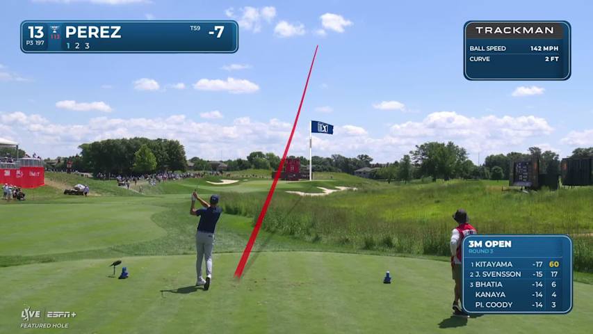 Victor Perez makes birdie on No. 13 at 3M Open