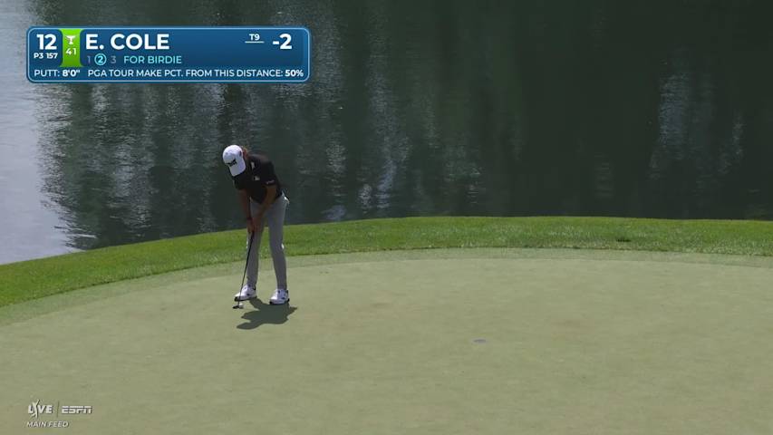 Eric Cole hits tee shot to 8 feet, sets up birdie on No. 12 at the Memorial