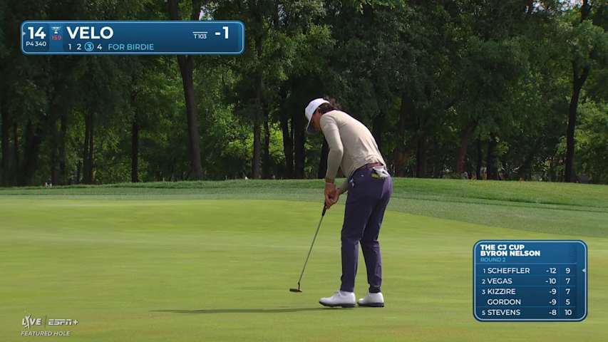 Kevin Velo makes birdie on No. 14 at THE CJ CUP