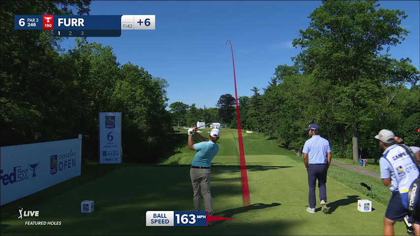 Wilson Furr throws a dart to set up birdie at RBC Canadian
