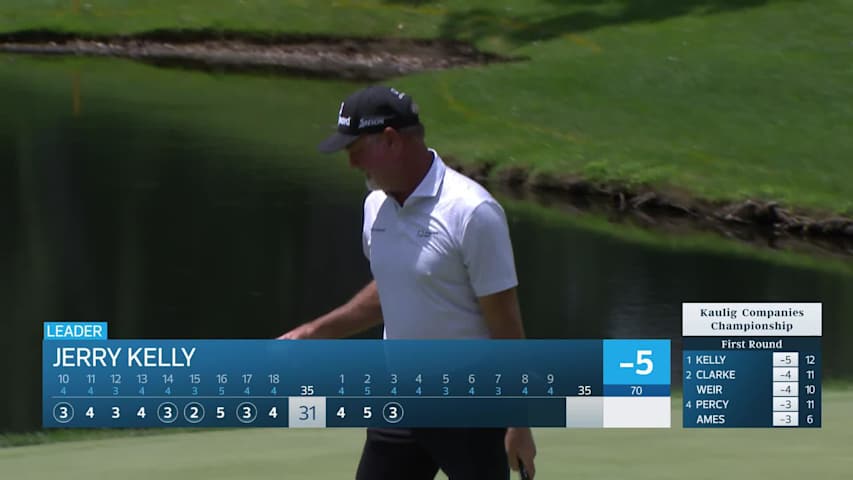 Jerry Kelly makes birdie on No. 3 at Kaulig Companies Championship