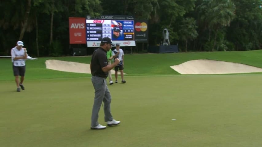 Graeme McDowell's crucial par-saving putt on No. 18 at OHL Classic