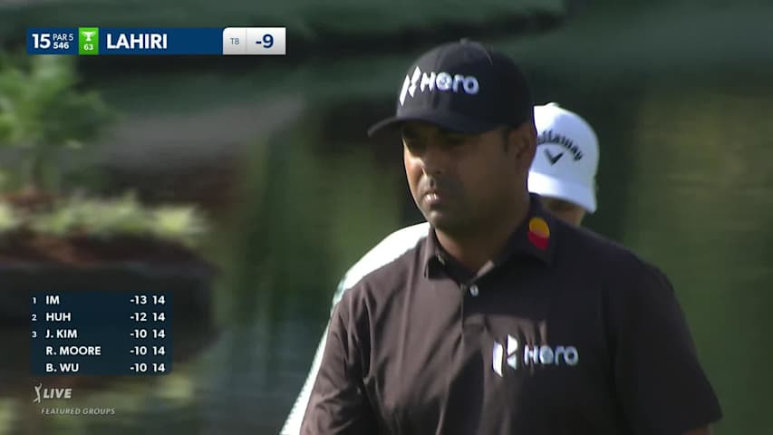 Anirban Lahiri makes birdie on No. 15 at Wyndham