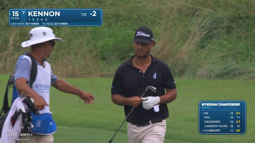 Scotty Kennon makes birdie on No. 15 at Wyndham