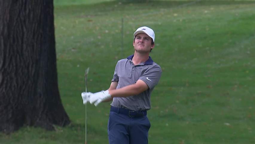 Trent Phillips makes birdie putt on No. 18 at Nationwide Children's