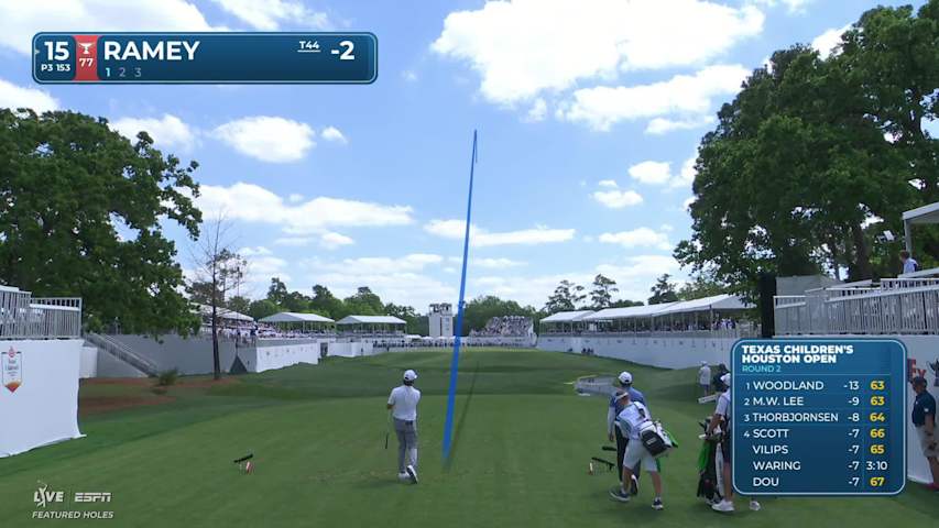 Chad Ramey nearly aces No. 15 at Texas Children's from 153 yards