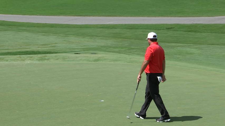 Steven Bowditch grabs birdie on No. 16 at Wyndham