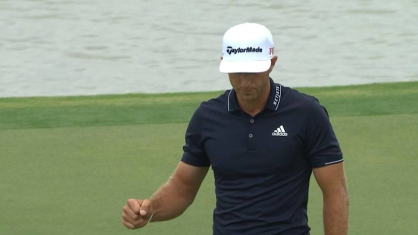 Dustin Johnson’s tee shot on No. 15 yields birdie at Cadillac Championship