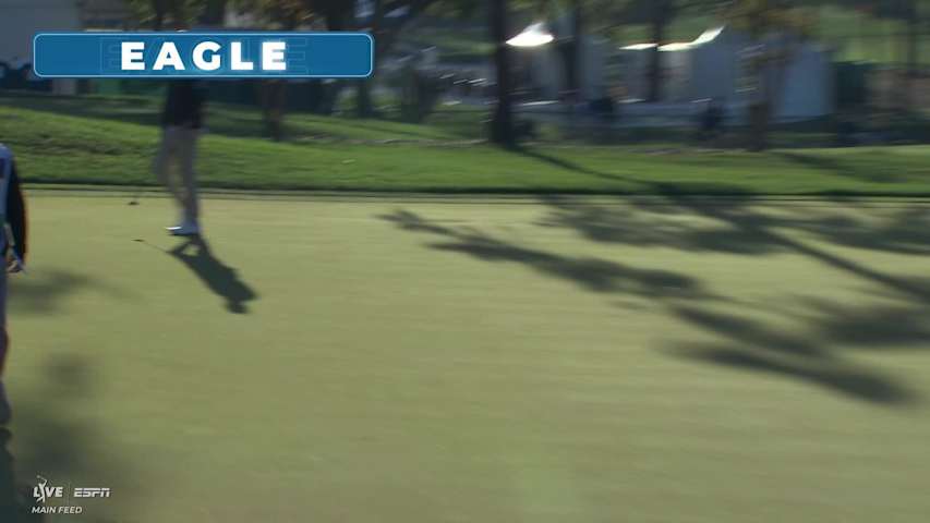 Garrick Higgo sinks 65-foot eagle putt on No. 1 at Valspar