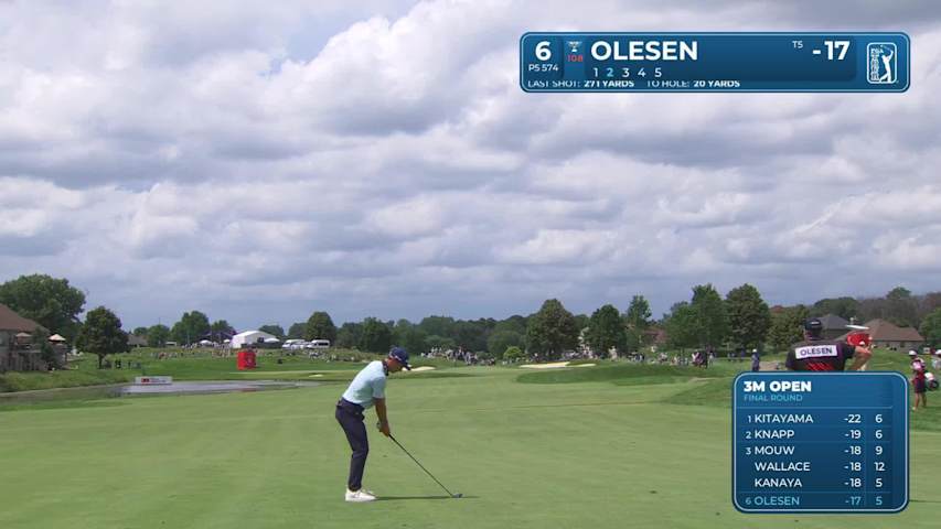 Thorbjørn Olesen makes birdie on No. 6 at 3M Open