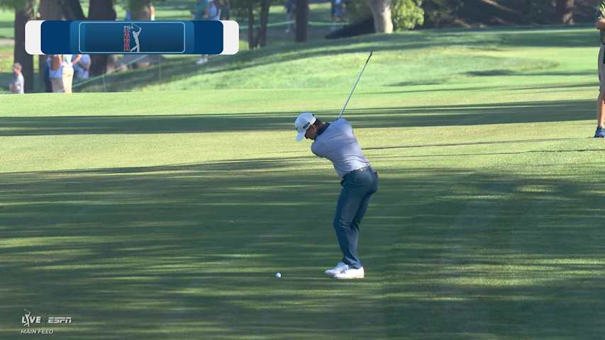 Kensei Hirata hits 119-yard approach to 17 feet, sets up birdie on No. 7 at Valspar
