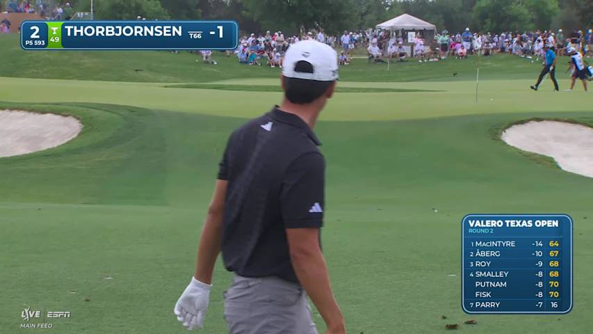 Michael Thorbjornsen's 98-yard approach sets up birdie on No. 2 at Valero