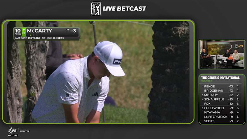 Matt McCarty sinks 17-foot birdie putt on No. 10 at The Genesis