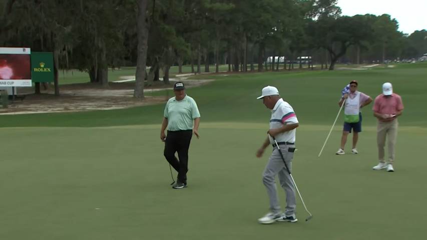 Billy Mayfair drains birdie at FURYK & FRIENDS