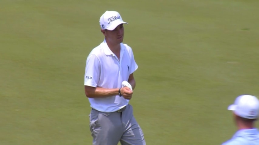 Justin Thomas’ beautiful bunker play for birdie at CIMB