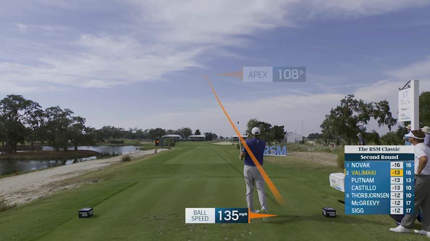 Sami Valimaki holes out 35-foot shot from fairway for birdie at RSM Classic