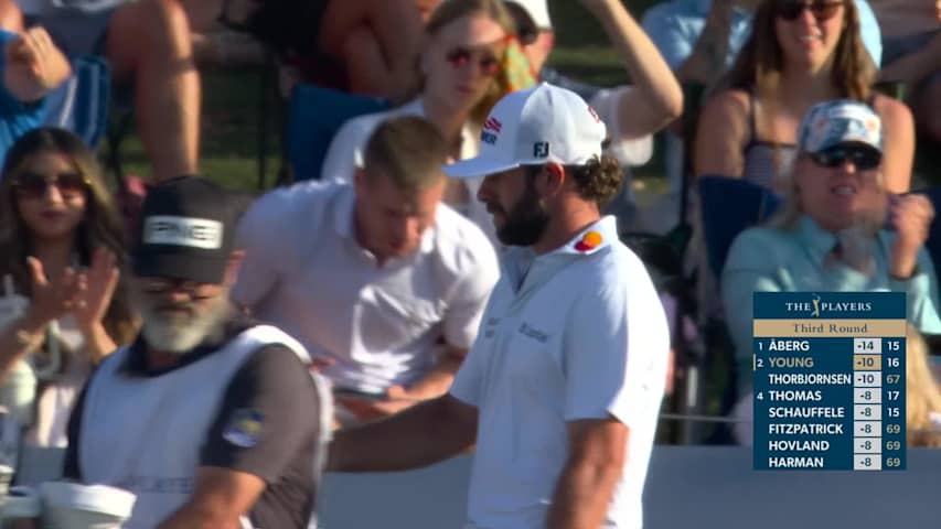 Cameron Young drives 127 yards to 21 inches, nearly aces No. 17 at THE PLAYERS