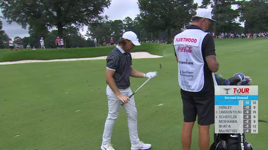 Tommy Fleetwood surges into solo-lead Friday at TOUR Championship