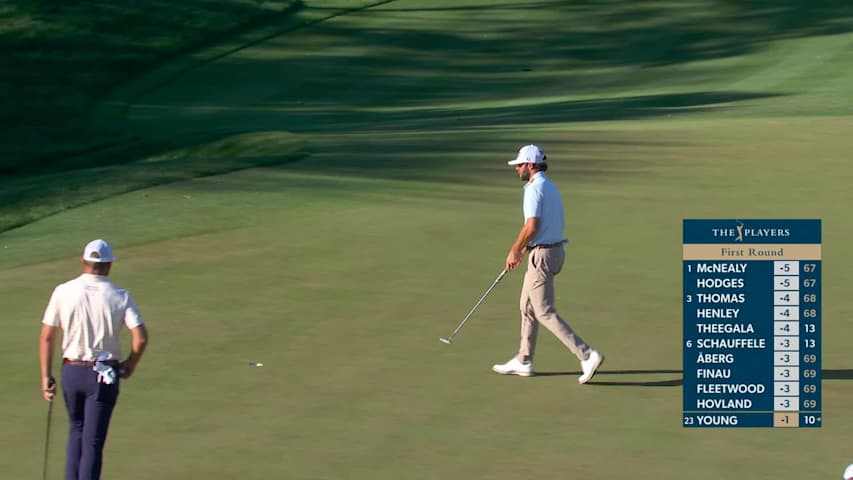 Cameron Young sinks 10-foot birdie putt on No. 2 at THE PLAYERS