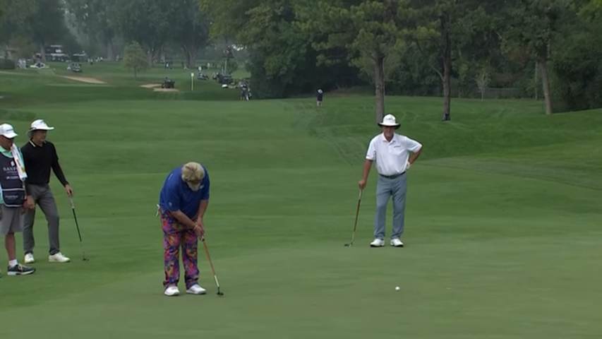 John Daly's approach out of the trees yields birdie at Sanford International