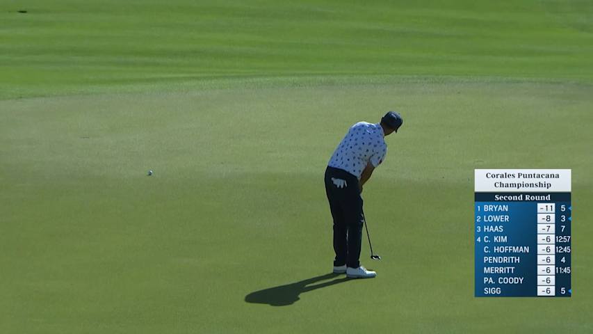 Harrison Endycott holes long birdie putt at Corales Puntacana