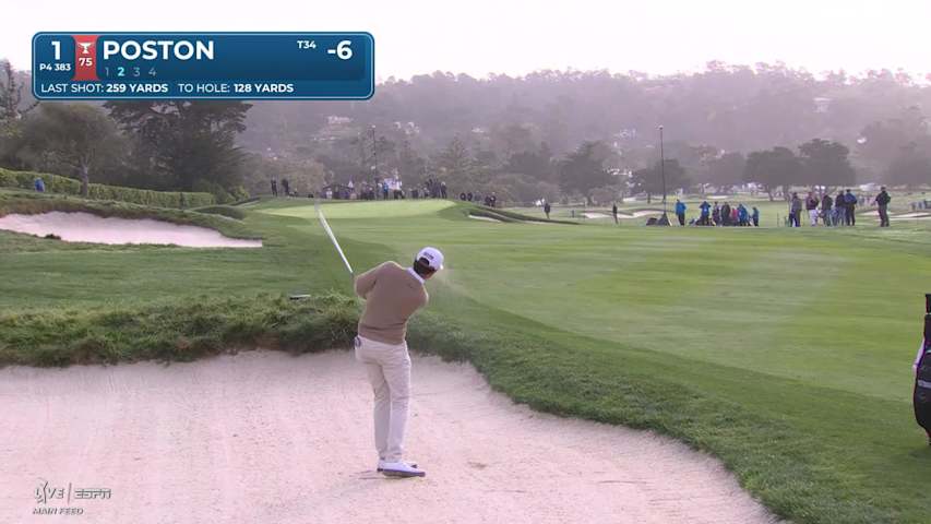 J.T. Poston hits 125-yard approach to 11 feet, sets up birdie on No. 1 at AT&T Pebble Beach