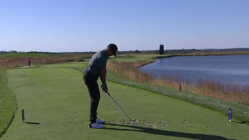 Julian Suri makes birdie putt on No. 16 at Korn Ferry Tour Champ