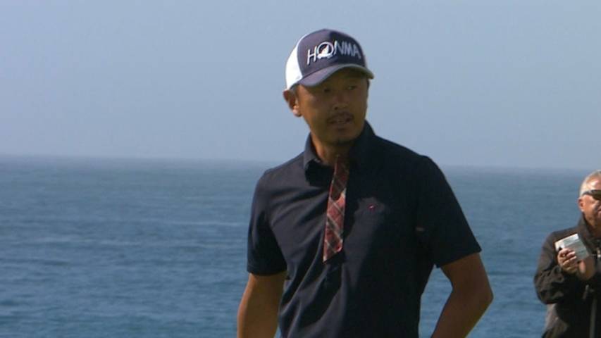 Hiroshi Iwata pours in birdie on No. 7 at AT&T Pebble Beach