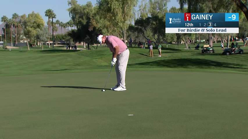 Tommy Gainey makes birdie on No. 12 at Charles Schwab Cup Championship