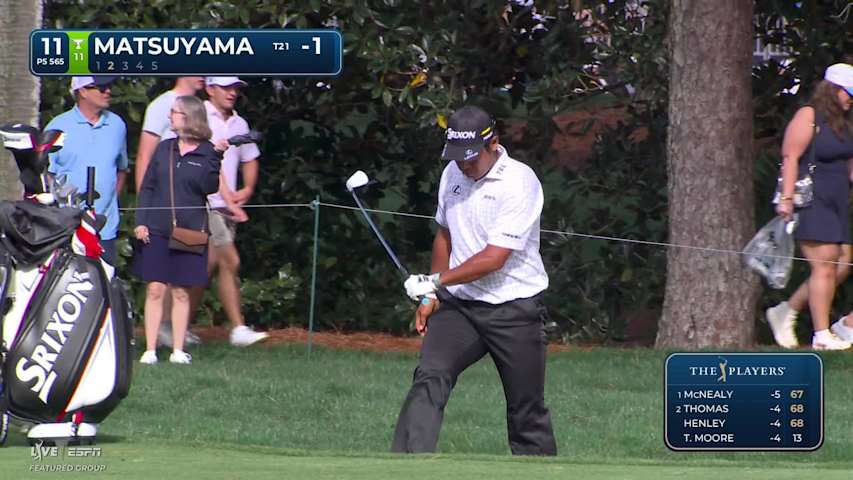 Hideki Matsuyama makes birdie on No. 11 at THE PLAYERS