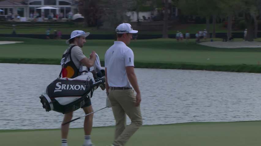 Andrew Putnam chips in for birdie on No. 6 at Arnold Palmer